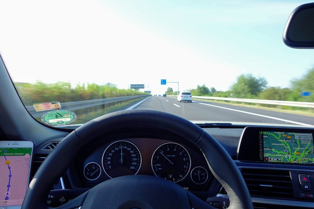 self driving car on highway