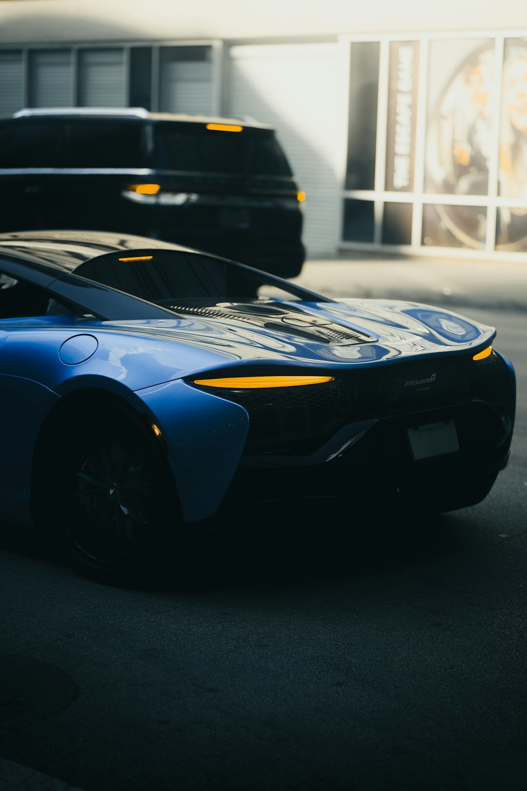 luxury supercar speeding